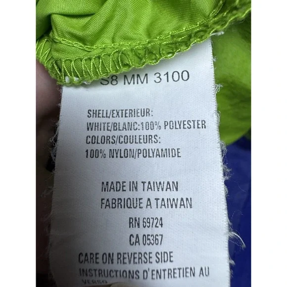 VTG Columbia Windbreaker Mens XL Blue Green 1/2 Zip Pullover Jacket Packable - Picture 8 of 13